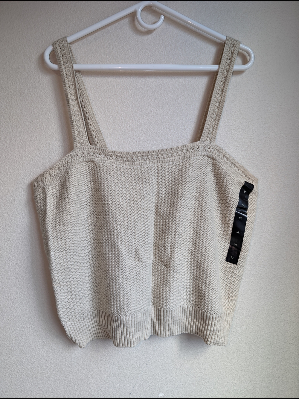 NWT Banana Republic Crochet Knit Tank Top Women's Size XL